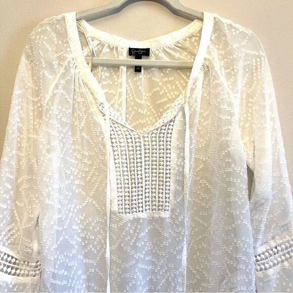 Jessica Simpson sheer type top size small - Picture 2 of 6